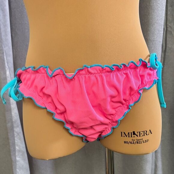 CUPSHE Pink and Blue Ruffle Bikini Set - Picture 2 of 15
